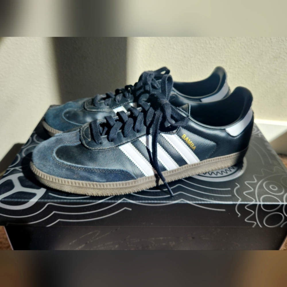 Adidas Black Leather Samba Mens size 10.5
